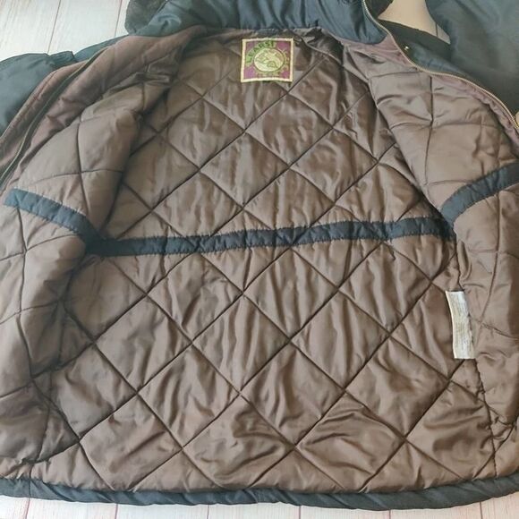 Vintage Learsi 80s zip front coat with removable hood sz S - Picture 4 of 12